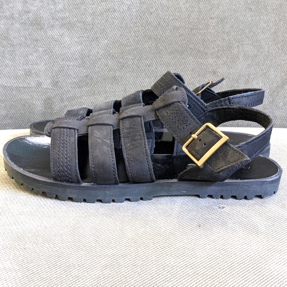 New Timberland Black Suede Gladiator Sandals 8.5